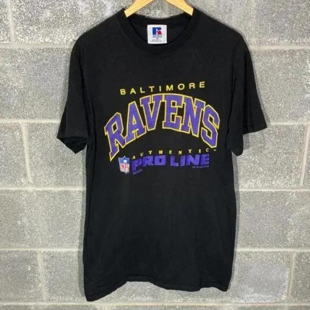 Vintage 1990s Baltimore Ravens NFL Football Graphic T-Shirt